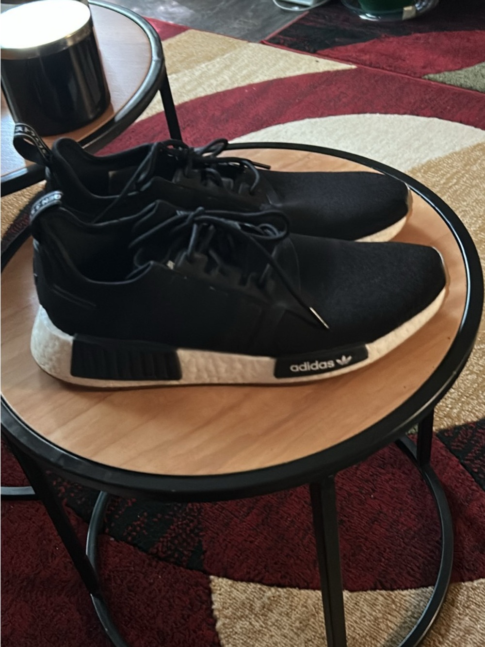 adidas Black and White Men's NMD_R1 Style Sneakers